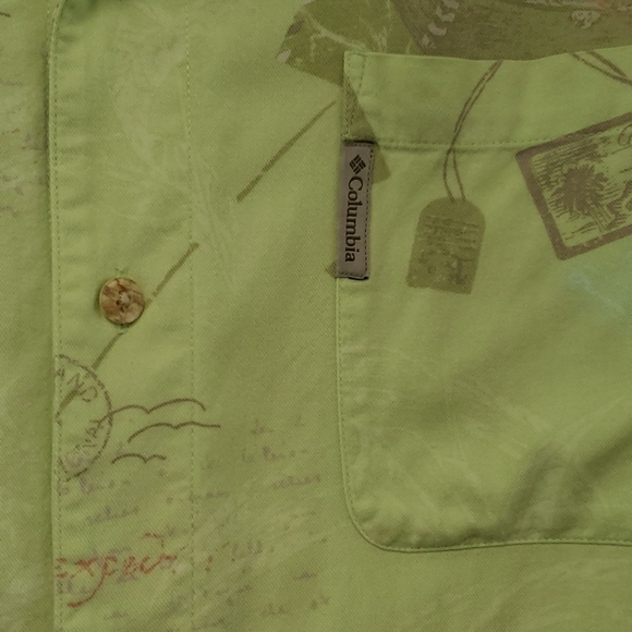 Columbia lime green button-up shirt🍈 - Picture 5 of 9